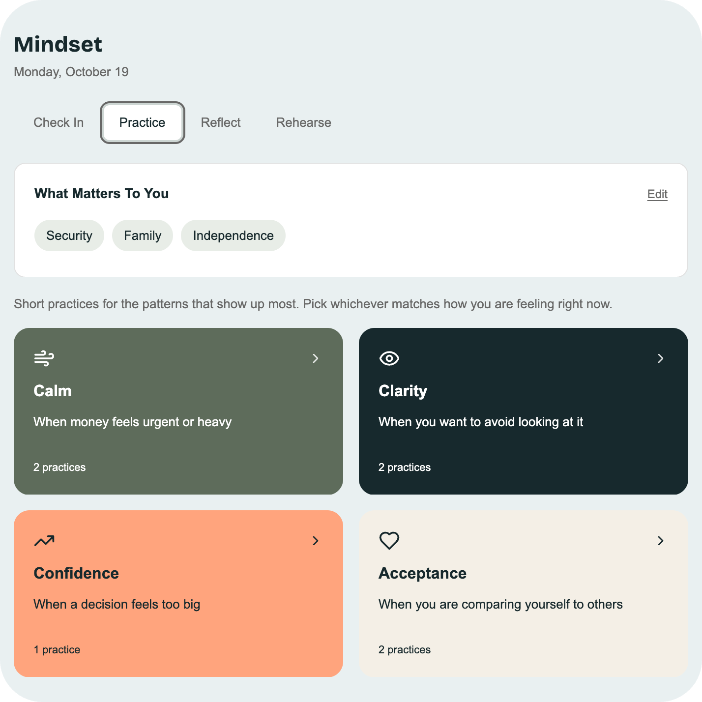 Mindset practices